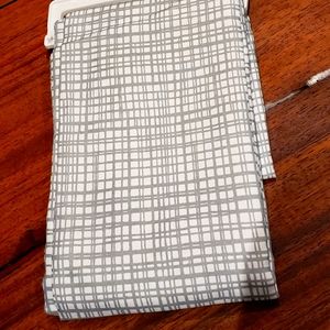 grey and white body pillow cover